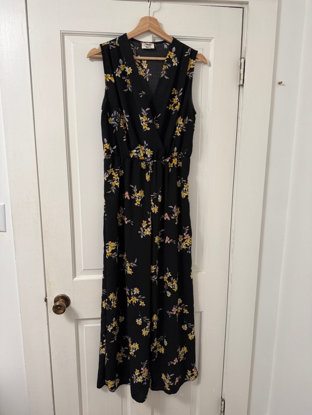 Made with Love Black Floral Jumpsuit